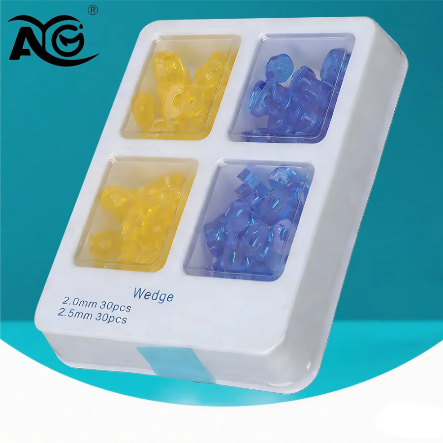 

AG 60Pcs/Box Interdental Wedge Dental Elastic Fixing Wedge Teeth Separator Rubber Matrix Dentist Accessories