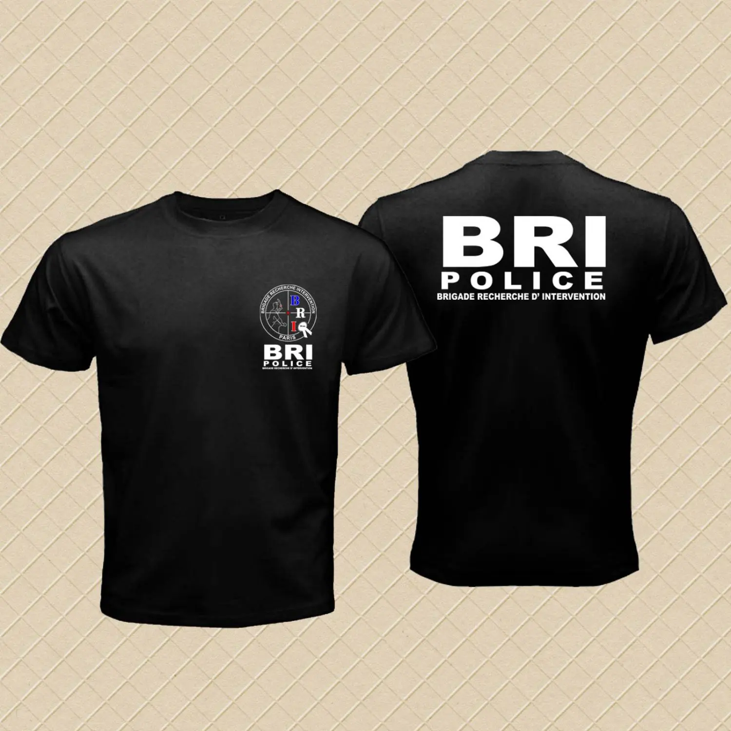 French Special Elite Forces France RAID BRI Unit T-Shirt Short Sleeve Casual 100% Cotton O-Neck Summer Mens T-shirt Size S-3XL