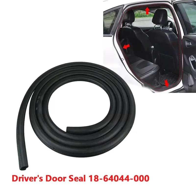 A60E-Waterproof Sealing Strip 1864044000 Driver' S Door Seal Weatherstrip 18-64044-000 For Freightliner Black Rubber