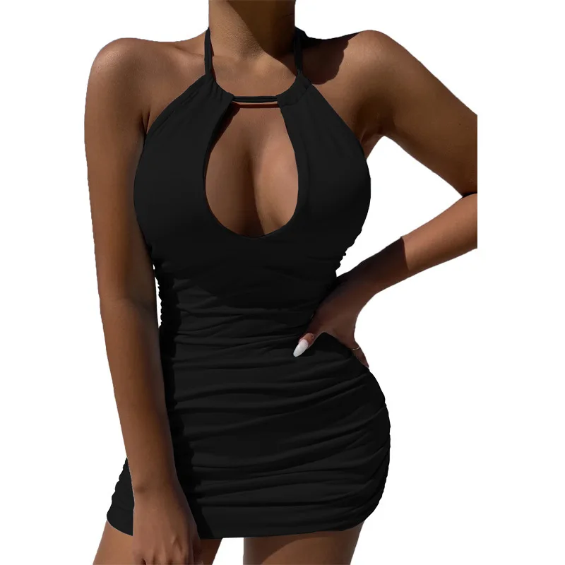Vestido halter de mujer para verano, nuevo estilo independiente, tendencia TikTok, para comercio exterior 4
