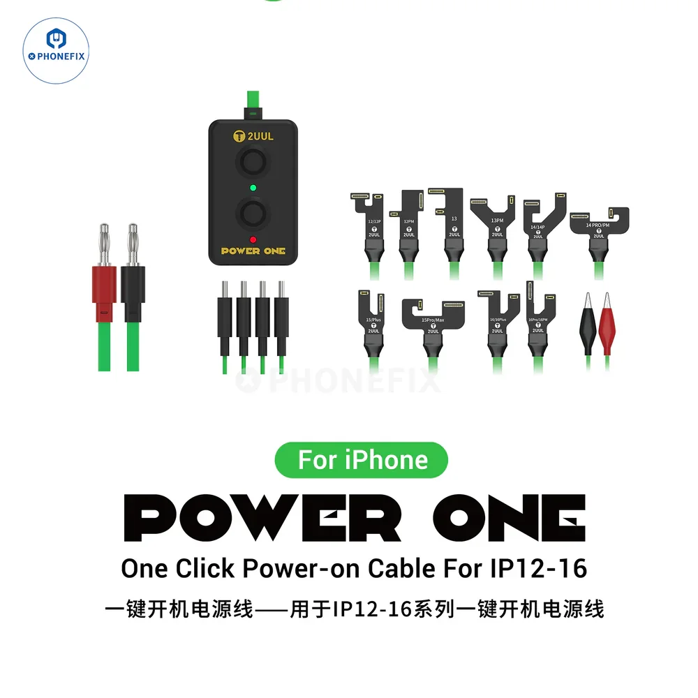 2UUL PW09 POWER ONE One-click Boot Cable Power-on Cable for iPhone 12-16 Pro Max Motherboard Activation and Repair Tool