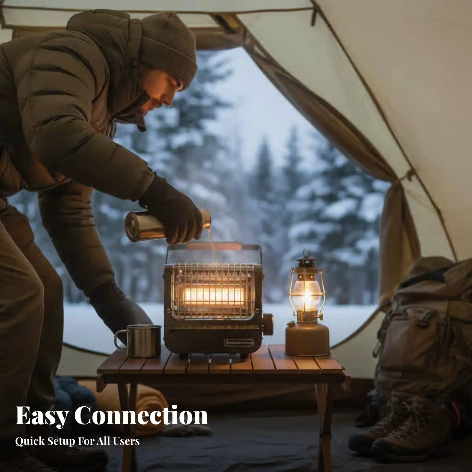 

Mini Outdoor Heater, Portable Cassette Stove, Tent Heater, Tea Fast Heat Interface, Camping, Hiking