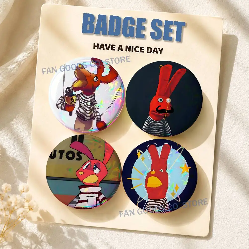 

B-Bodoque 31 Bunny 2-piece set Pins Backpack Clothes Jewelry Accessories Cartoon Round Brooch Button Badge Fans Collection Gifts
