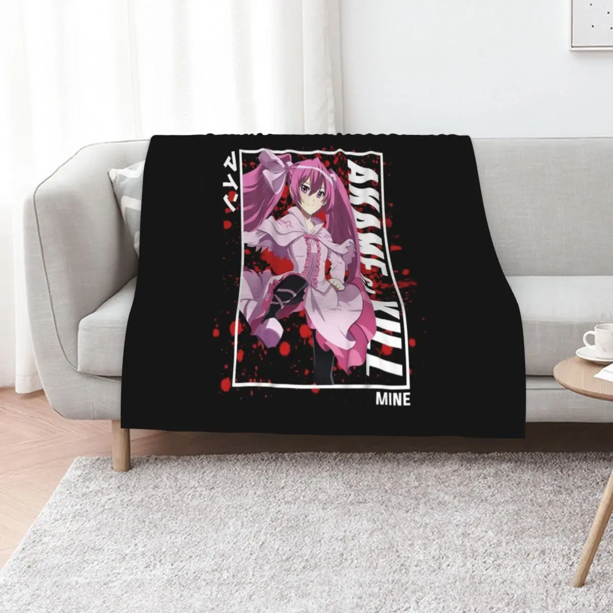 Akame Ga kill - Mine Throw Blanket Custom Beautifuls Single anime Giant Sofa decorative Blankets