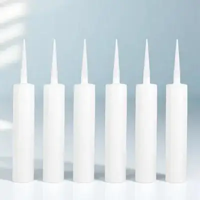 6Pcs Glass Glue Empty Tubes Refillable Plastic Caulk Tubes for Sealant Caulking Doors Windows Kitchen Bathroom Use Universal