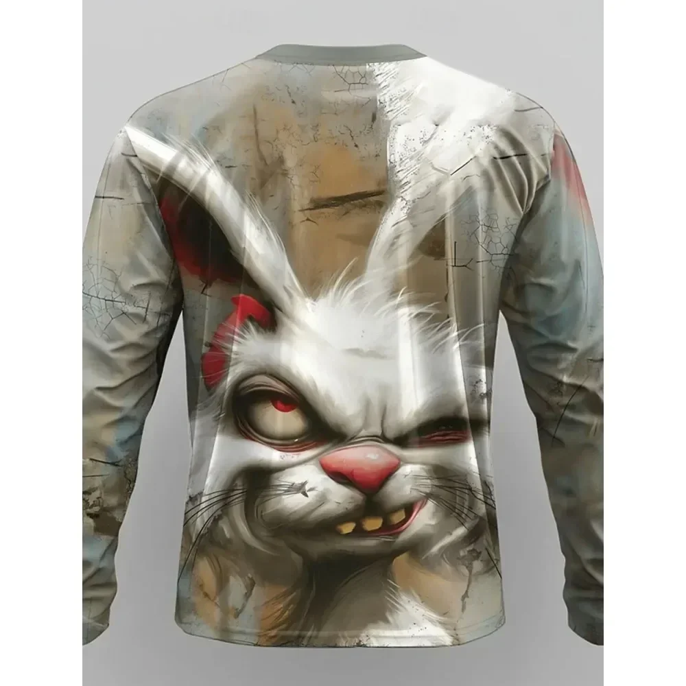 

Crew Neck Shirt Mens Clothing Apparel Dog Funny Designer Retro Vintage Men's 3D Print T shirt Tee Street Casual Long Sleeve
