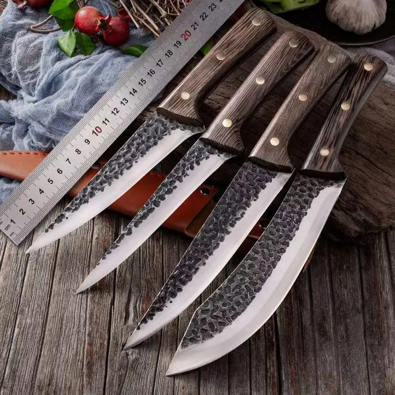 

TJ POP Forged Boning Knife 5Cr15 Stainless Steel Splitting Knife Sharp Picking Cutting Meat Knife Slicing Butcher Kitchen Knives