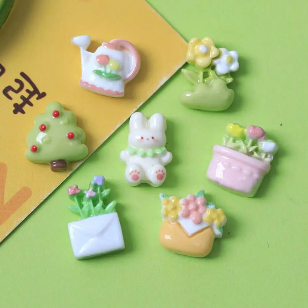 20pcs NEW Plant Resin Slime Charms Flatback Scrapbooking Phone Case Decor Headband Cute Hair Clip Making Kids Toy