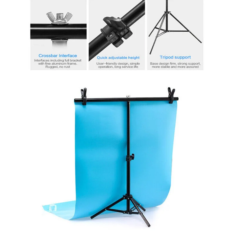 Selens Photography Backdrop Stand 30 Inches T Shape Support System Stands Holder for Photo Studio kits Background bracket 삼각대