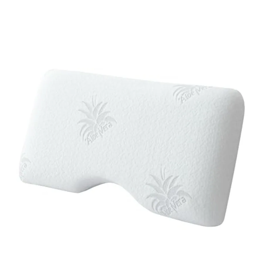 

Подушка для шеи с эффектом памяти и алоэ вера, 30x16 дюймов, эргономичная, для сна на боку, спине и животе, с поддержкой шеи