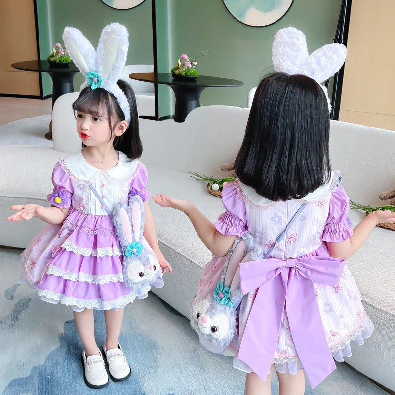 

Girl Clothes Dress Baby Kids Casual Girls Dresses Vestidos Cartoon Party Princess Girl Dresses Children Clothes Girls with Bag