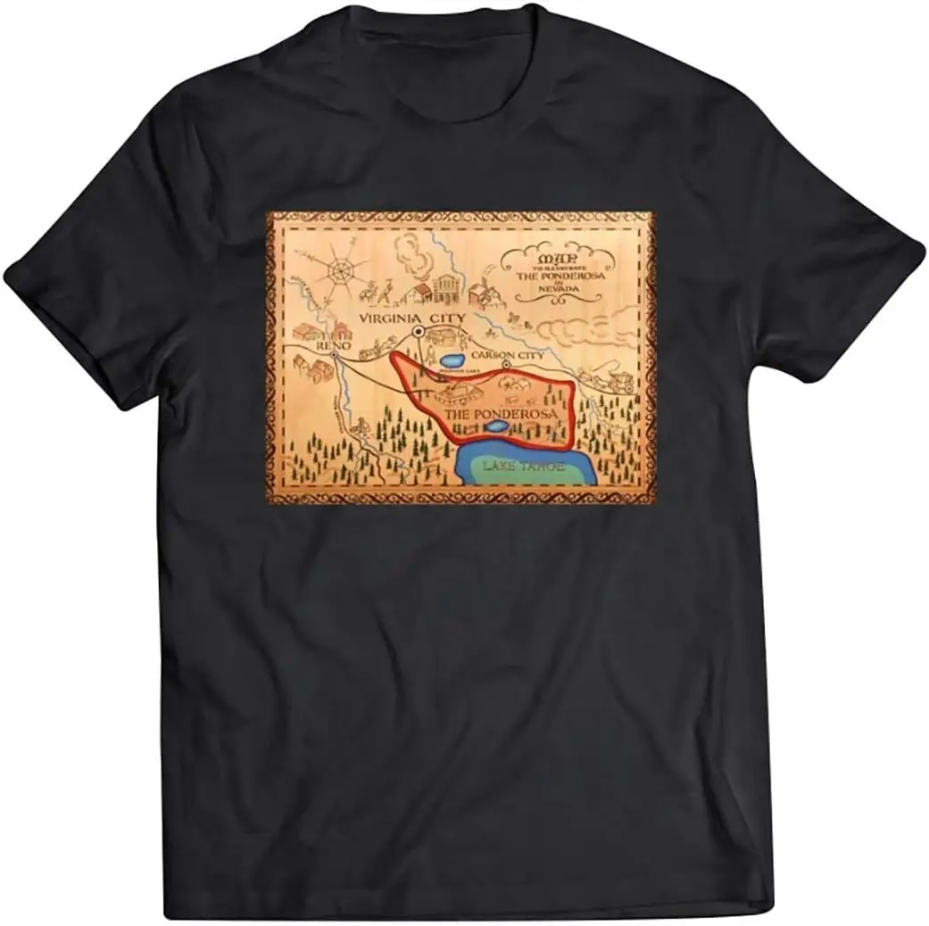 

Men's Ponderosa Map Bonanza Classic T Shirt X-Large