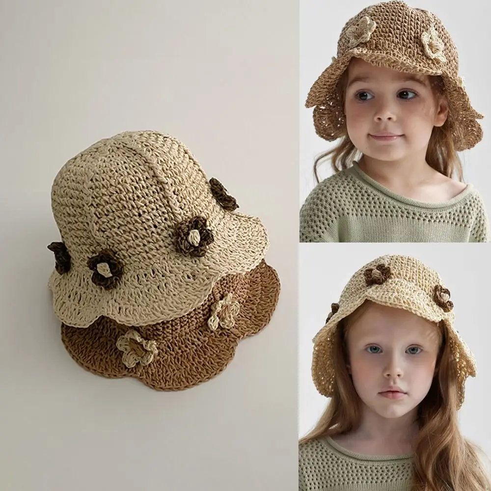 

Cute UV Protection Children Panama Caps Soft Foldable Straw Hat Lightweight Breathable Baby Sun Hat Outdoor Activities