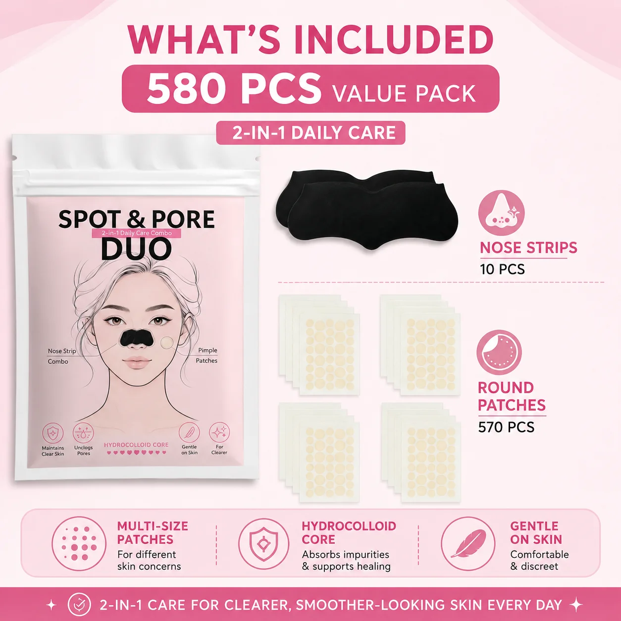 580 ชิ้น 2 ใน 1 ชุดแผ่นแปะจมูก - Beauty & Makeup Katia Di Paola บทวิจารณ์และราคา