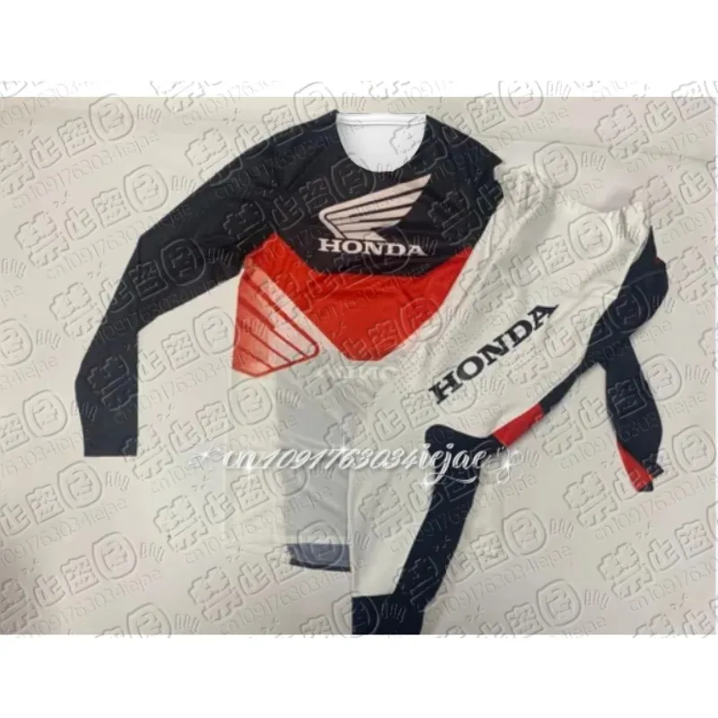 

Honda Retro Motorcycle Jersey Long Sleeve Riding Shirt Off-Road suit Fall Winter Sun Protection Quick Dry Moto Sportswear