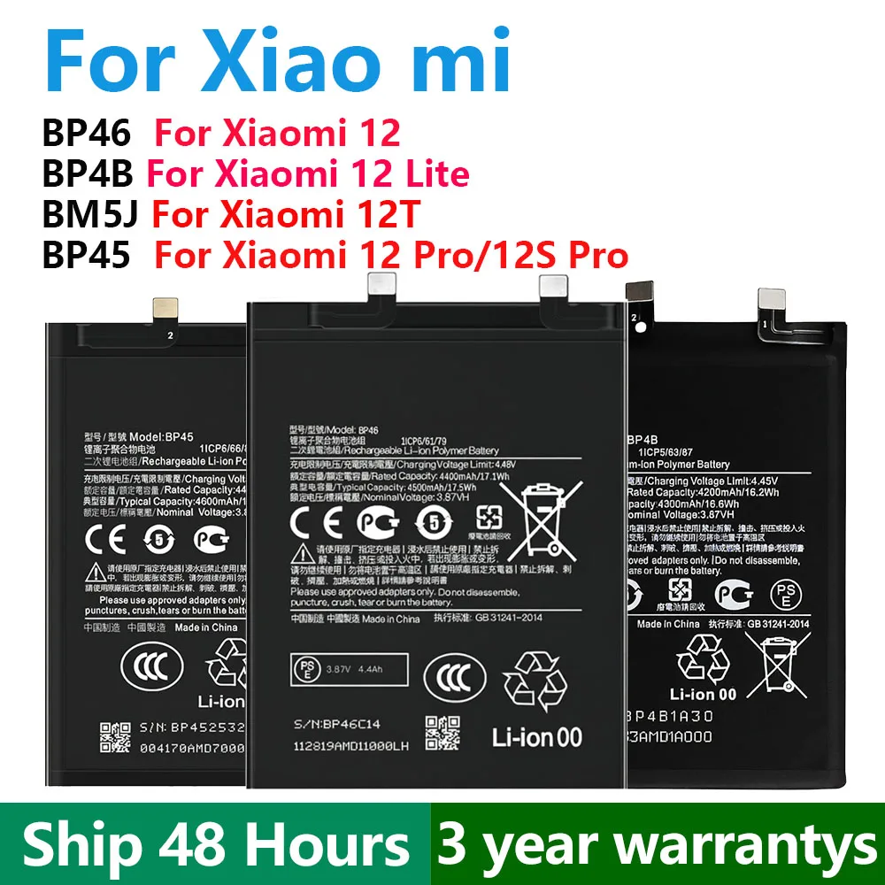 ISUNOO BM5J BP45 BP4B BP46 Akku für Xiaomi MI 12T PRO/ K50 ULTRA/12T/12 Pro/12S Pro/12 Lite/12
