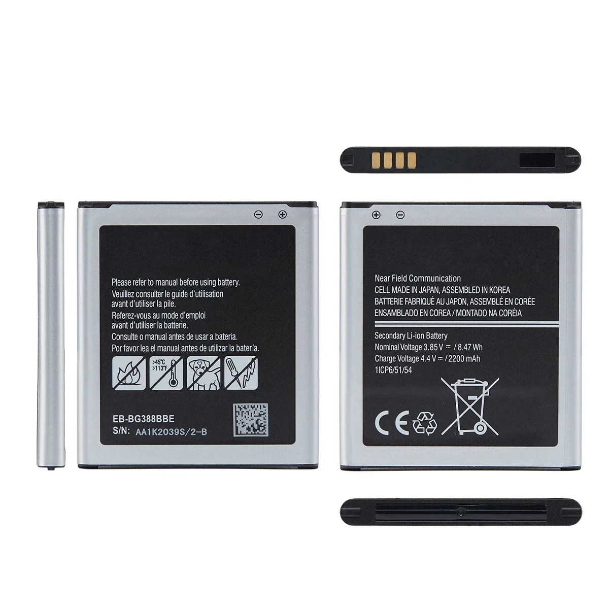 Brand New EB-BG388BBE Replacement 2200mAh Battery For Samsung Galaxy Xcover 3 SM-G388 G388F G389F Batteries NO NFC