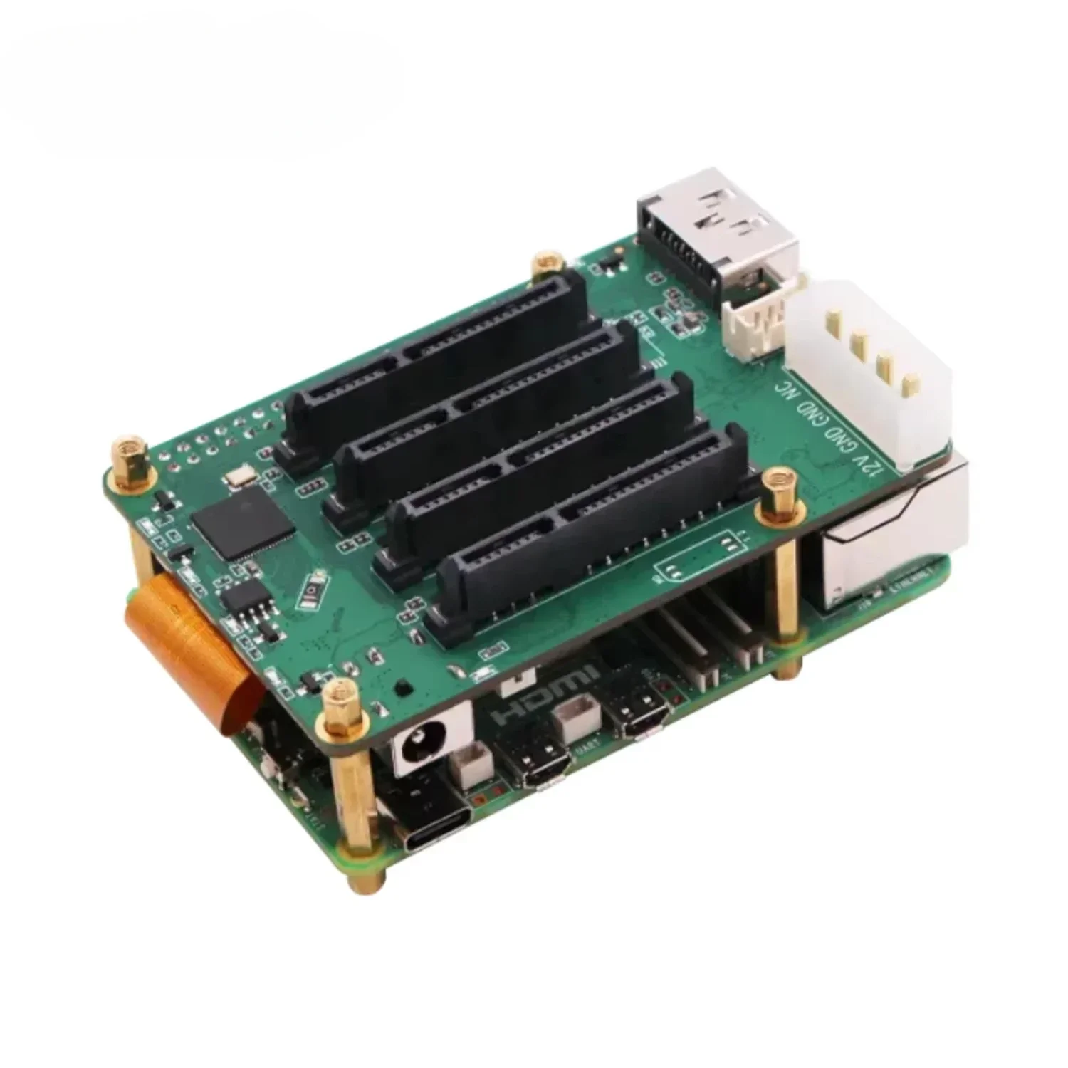 Raspberry Pi 5 Penta SATA HAT — До 5 дисков SATA HAT