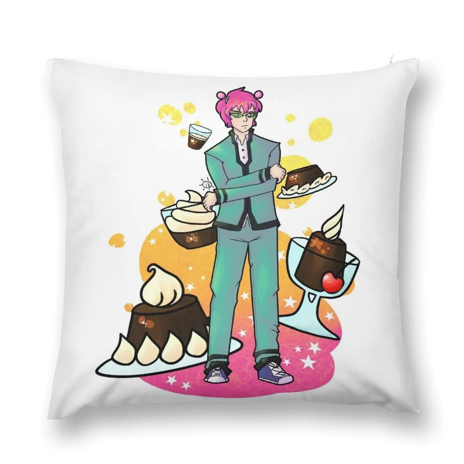 Saiki and Coffee Jelly OTP Throw Pillow pillow cover luxury Sofa Pillow Cover Sofa Cover