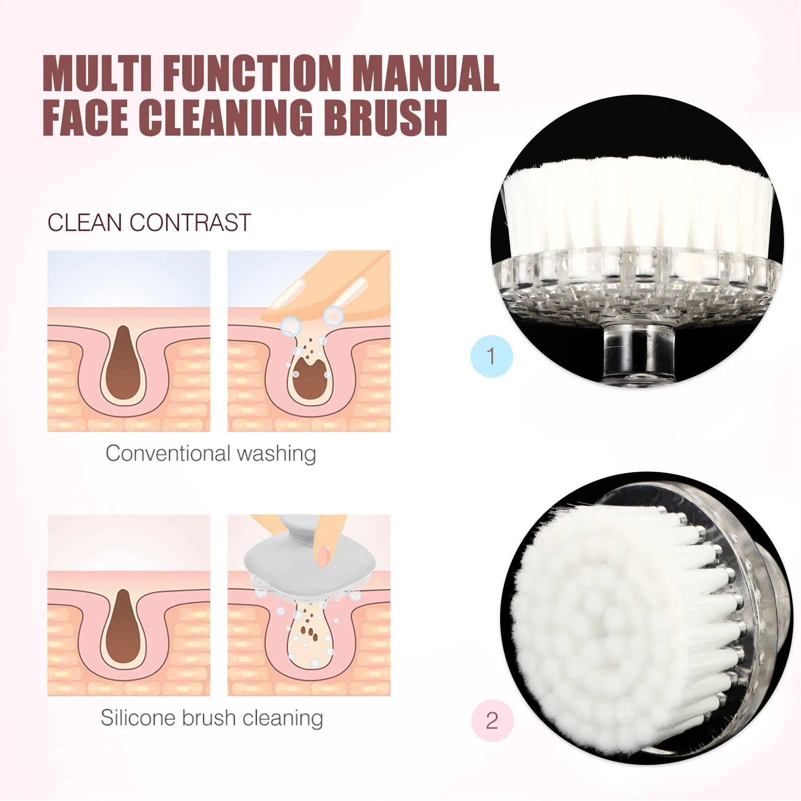 Depth Cleansing Brush Facial Scrubber for Face Pp Vintage Perfume Spray Nozzle Manual