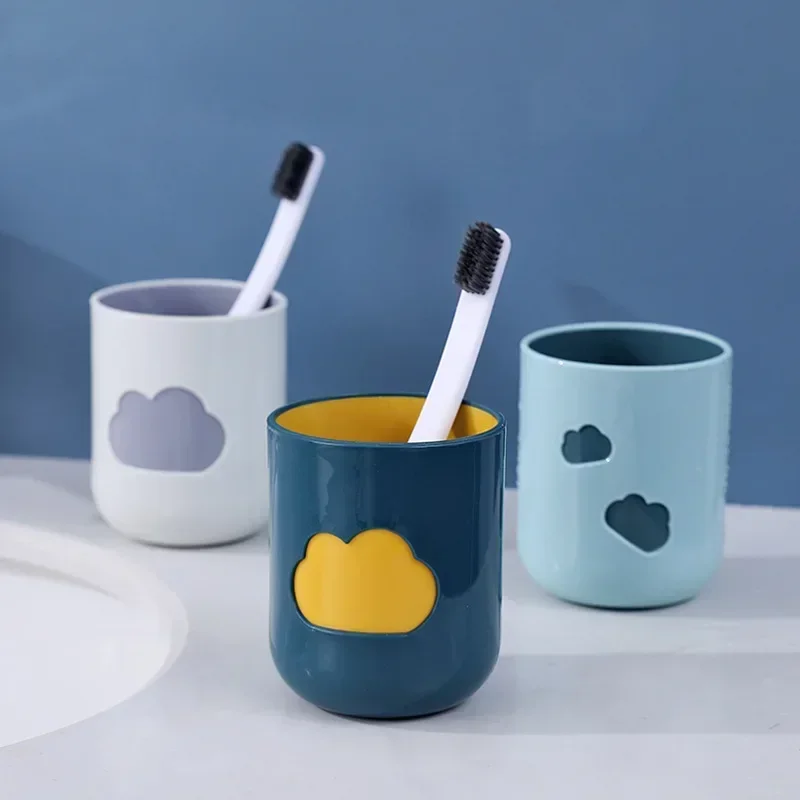 Simple Cloud Mouthwash Mugs Cup Toothbrush Home Travel Cartoon Thickened Wash Cup Coffee Tea Mug Personality Novelty