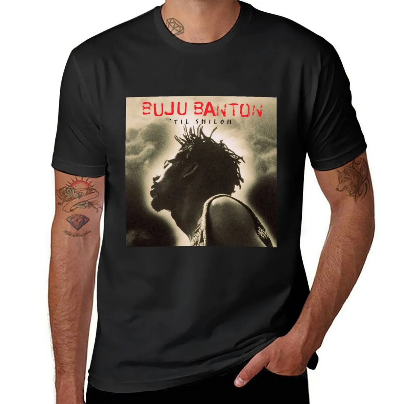 Мужская футболка с рисунком Buju Banton Til Siloh