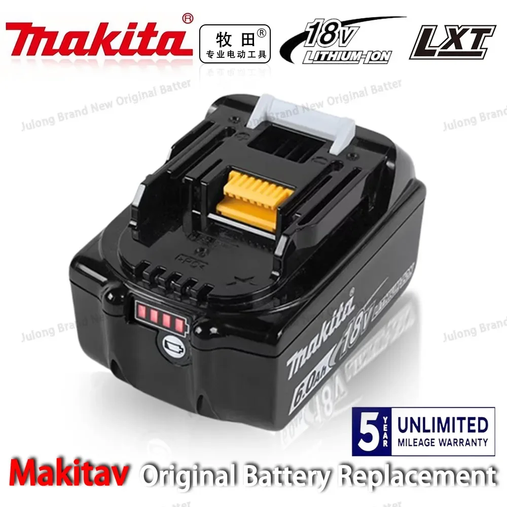 

100% Original 18V 6000mAh Li-ion for Makita Rechargeable Battery 18v drill Replacement Batteries BL1860 BL1830 BL1850 BL1860B