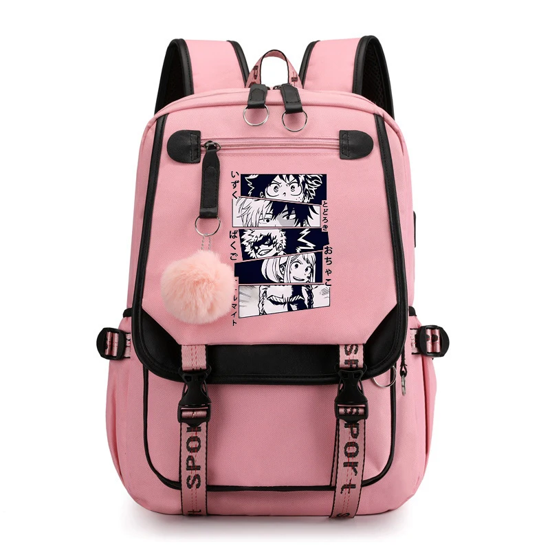 Hot Anime Deku Bakugou Katsuki Todoroki Shoto Printing Schoolbag Backpack Women Men Girl Travel Bag Teens Daily Backpack