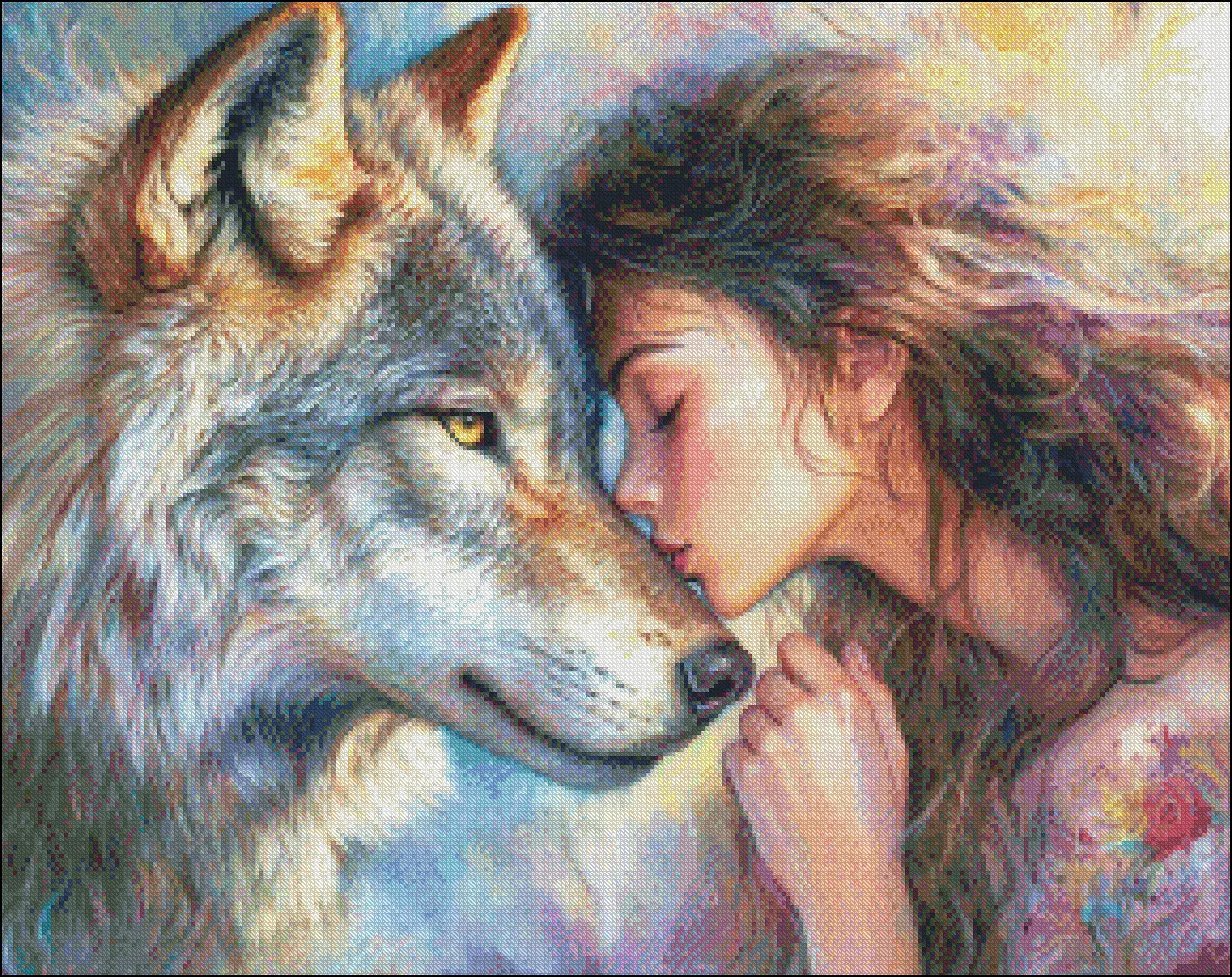 ragazza-e-il-suo-lupo-fedele-kit-per-ricamo-fai-da-te-dmc-di-alta-qualita-kit-punto-croce-contato-14-ct-pittura-a-olio