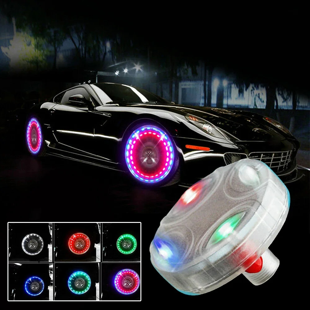 Motocicleta, veículo elétrico, pneu, luz da tampa da válvula, tampa da válvula do carro universal, luz solar LED, luz decorativa, ac em forma de cor