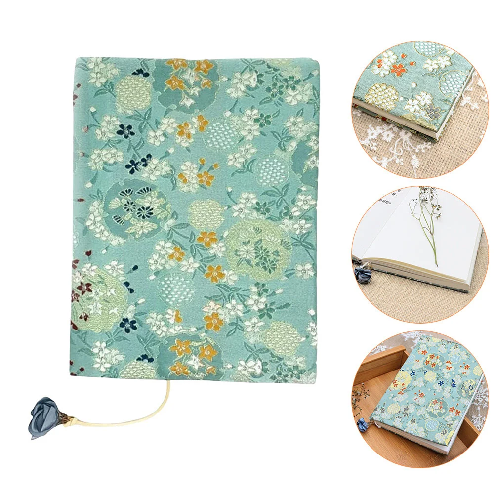 A5 Adjustable Book Cover Decorative Book Sleeve Crane Design Book Protector Hand-made Cloth Book Cover Hand Account Book