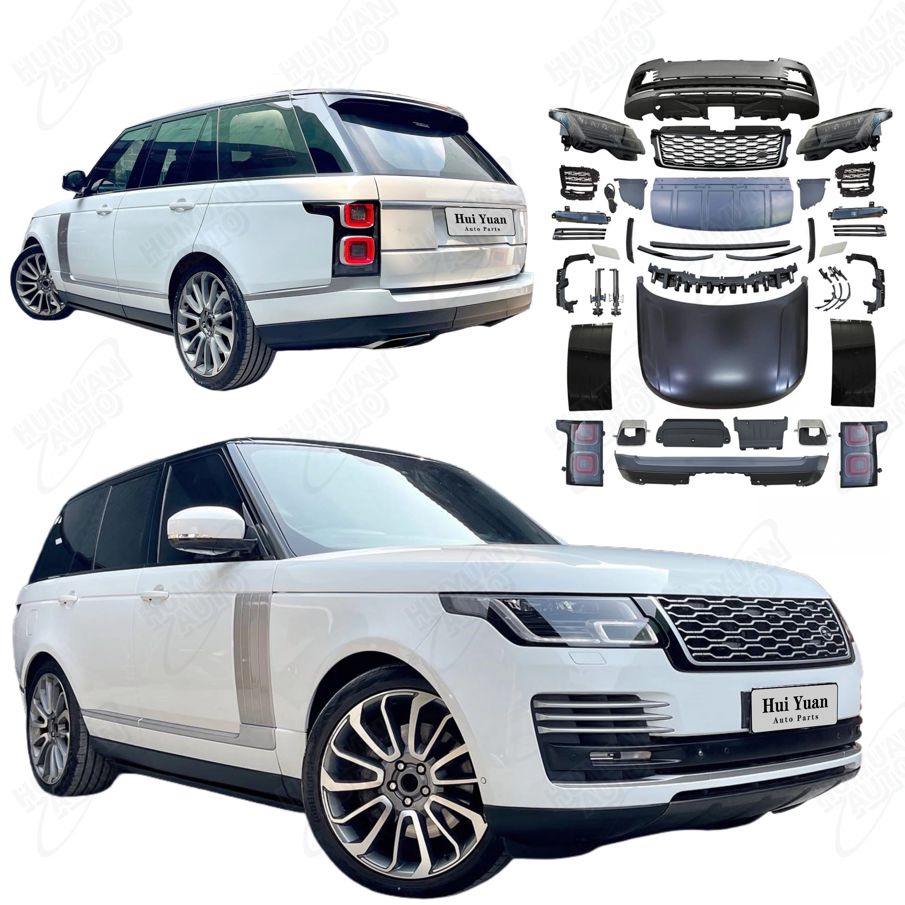 

Auto Body System for Range Rover Vogue 2013-2017 Modified to 2022 OEM with Car Bumpers Grille Hood Headlight Tail Light
