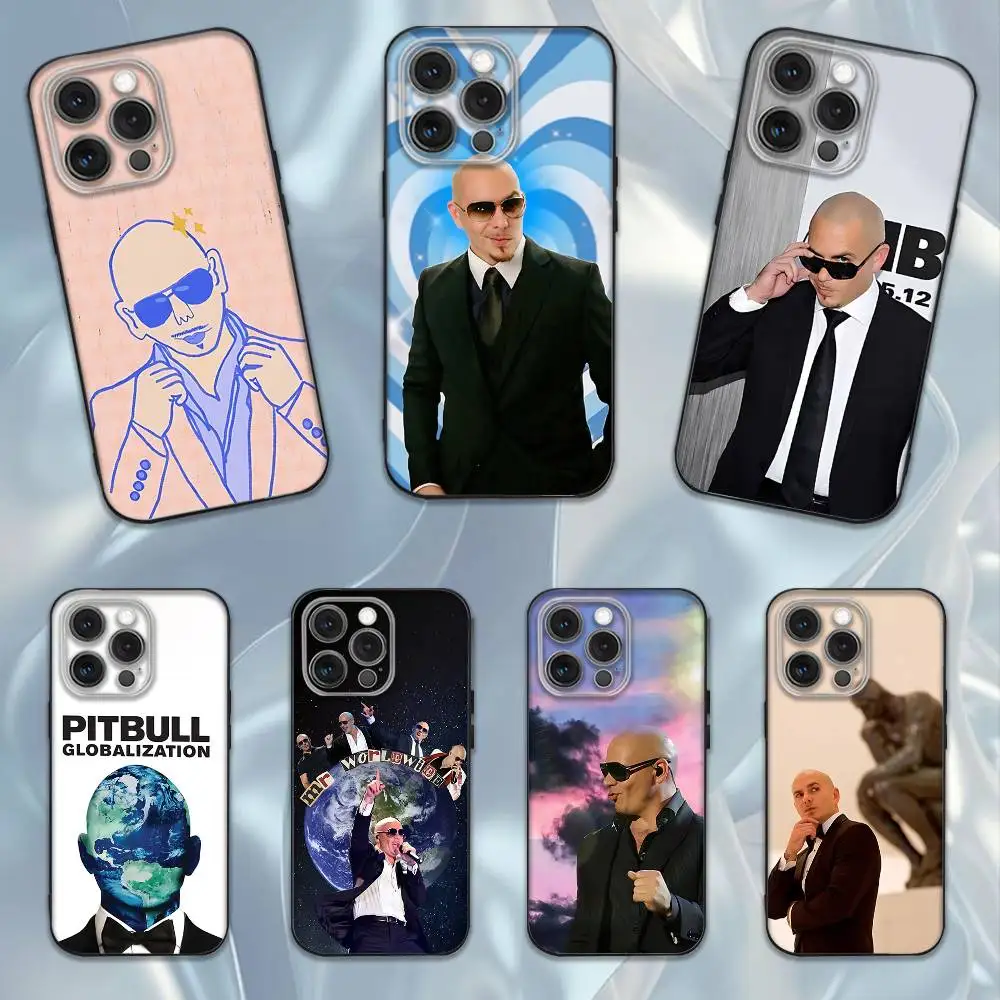 

Mr W-Worldwide Pitbull Phone Case For iPhone 16e,16,15,14,13,12,11,Pro,X,XS,Max,XR,Plus,Mini Soft Black Cover