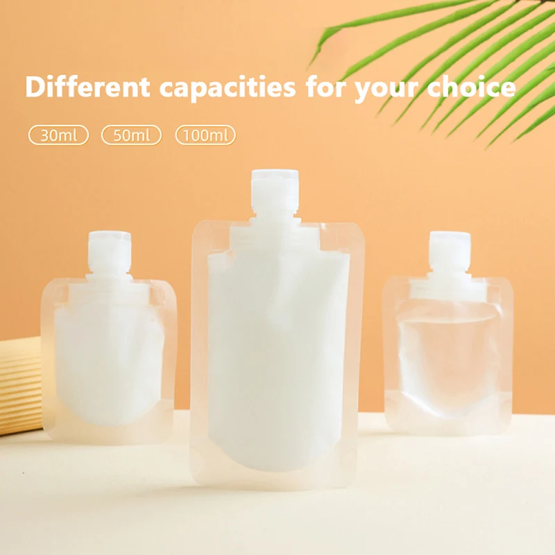 Portable Travel Liquid Packaging Bag Lotion Dispenser Bag Refillable Shampoo Cosmetic Storage Container 30ml 50ml 100ml