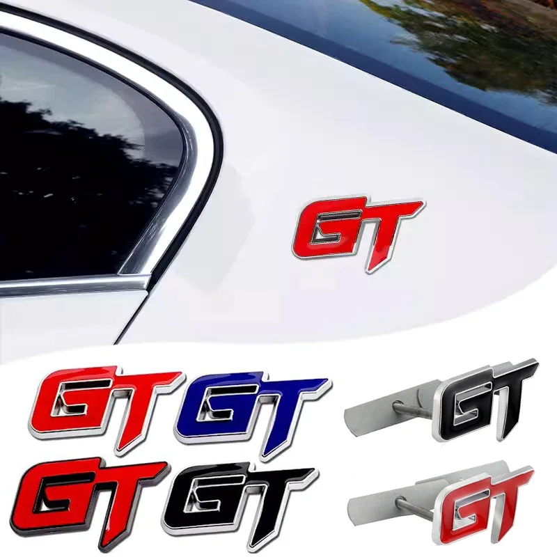 Car Rear Trunk Emblem Sticker Metal GT Front Grille Badge for Geely Emgrand GX3 Coolray Ford Mazda Honda Audi Volkswagen