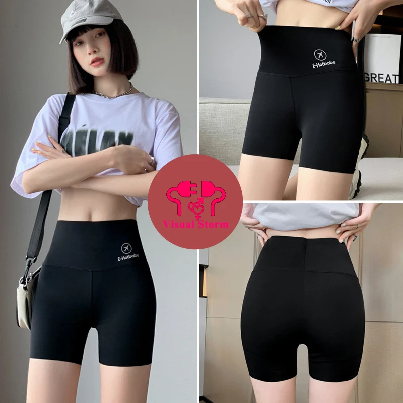 Mini Leggings sexys de entrepierna abierta para mujer, pantalones cortos elásticos de tiro alto, transpirables, sin entrepierna, para deporte al