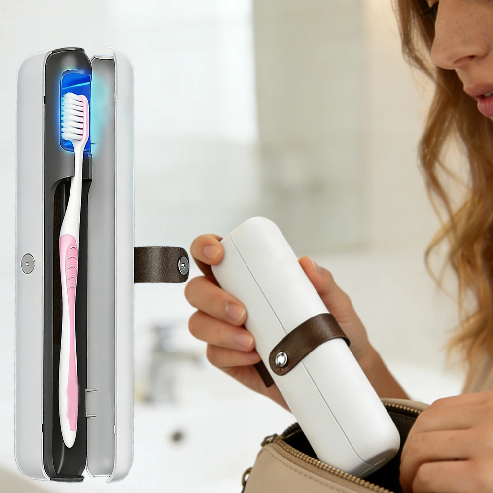 

Portable Toothbrush Sterilizer for Travel Rechargeable UV Toothbrush Disinfectant Case Mini UVC Toothbrush Sterilization Shell