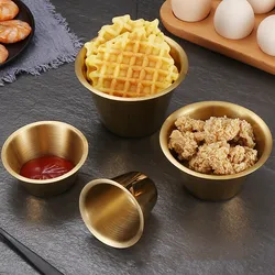 304 Stainless Steel Small Seasoning Dish Kitchen Sauce Cup Ketchup Dipping Bowl Appetizer Plates Sushi Vinegar Soy Saucer