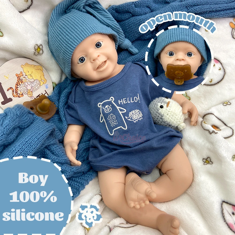 

Lifelike Full Silicone Reborn Baby Doll Real Skin Details Handmade 1:1Weight Real Touch Can DIY Makeup Doll Ideal Companion Gift