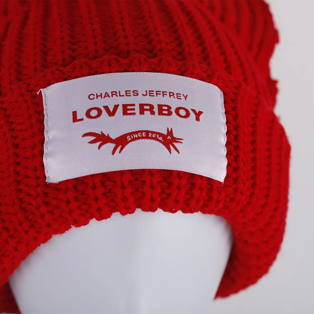 2024 Loverboy Cat Ear Knit Hat solid Warm Pig Ear Woolen Hat Cute Fashion Hooded Cap Niche Design Hip-hop Personality Cold Hat