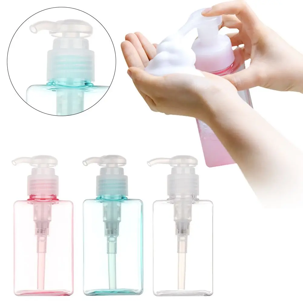 100ml Plastic Clear Bottle Liquid  Points Bottling Shampoo Lotion Shower Gel Pump Container Foaming Bottle Soap Dispenser