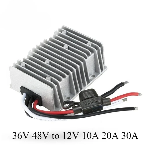 36V 48V a 12V 10A 20A 30A reductor de voltaje convertidor reductor regulador Buck DC carrito de Golf con fusible CE RoHS impermeable