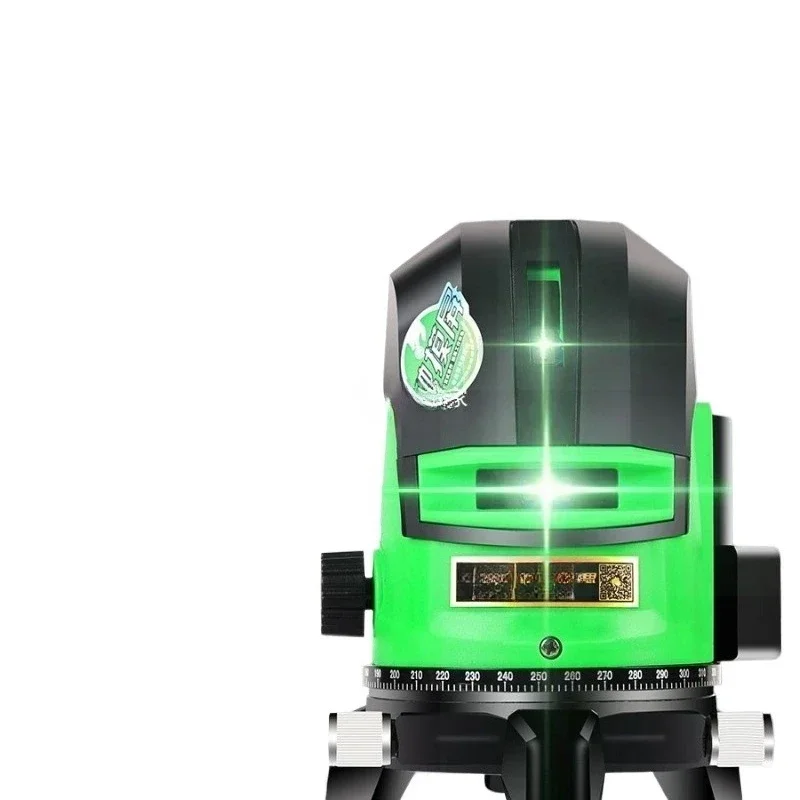 Infrared level meter green light high-precision thin-line laser five-wire automatic leveling meter fan small