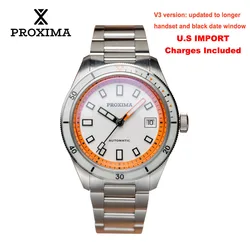 Proxima PX1703 Luxury Diver Watch Business Waterproof Male Clock PT5000 Men Watches Stainless Steel Sapphire Bezel BGW9 Luminous