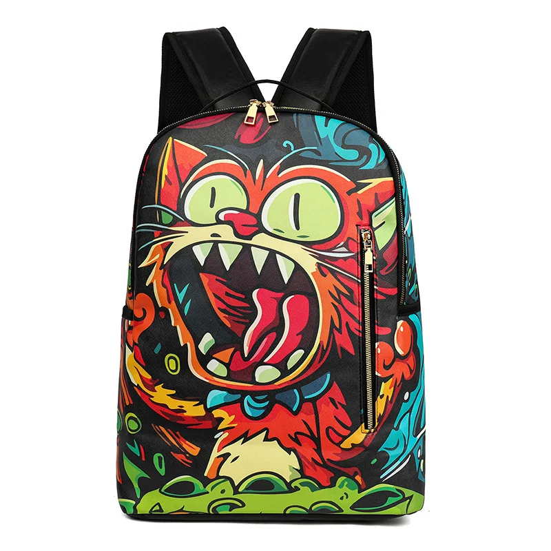 Y2K Funny Backpacks Pattern Printed Backpacks Personal Travel Bag Lightweight Sweet Protection Backpack College Students Bag New