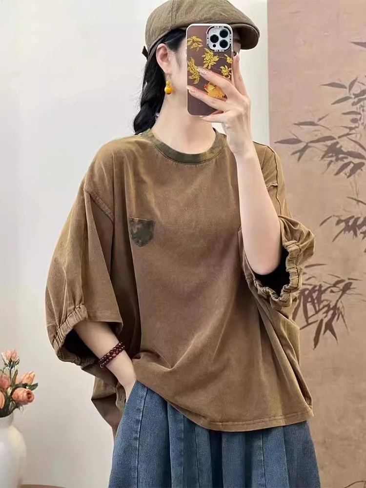 Max LuLu 2024 Fashion Vintage Tops Womens Summer Leisure Loose O Neck Tee Shirts Ladies Korean Classic Elegant Harajuku Clothes