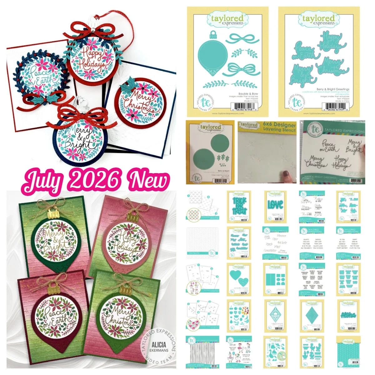 July 2026 New Taylored Build-a-Flower Garden Holiday Sentiment & Pattern Craft Stamp Metal Cutting Dies DIY Scrapbook Calenda