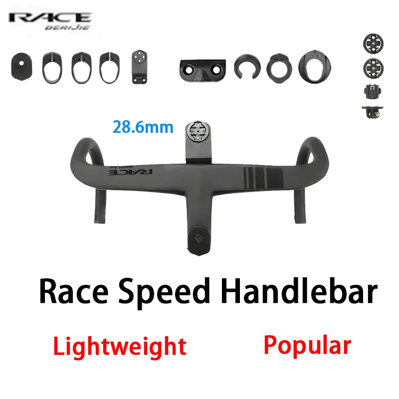 

RACE SPEED Carbon Road Handlebar,Support D-SHAPE Fork,28.6mm,ULLICYC,380-440mm,Bicycle Accessories,T800 Road Handlebar