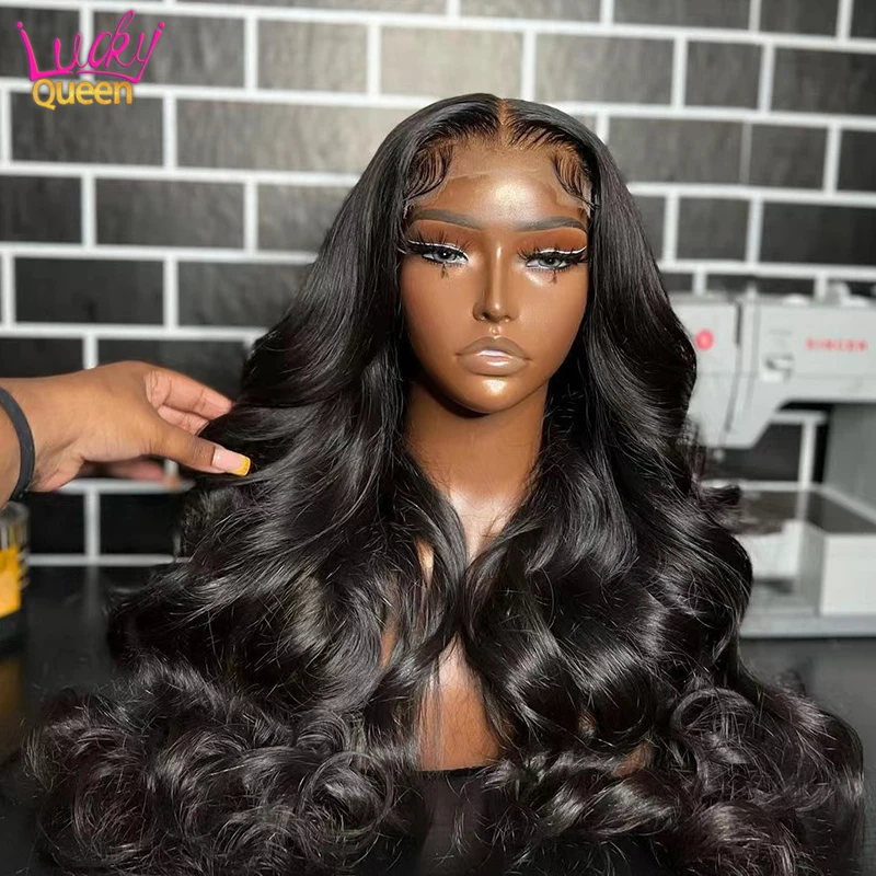 Ombre Grey Frontal Human Hair Wig Dark Root Body Wave Lace Front Wig For Women Ponytail Hair Pre Plucked 13X4 13X6 Frontal Wig