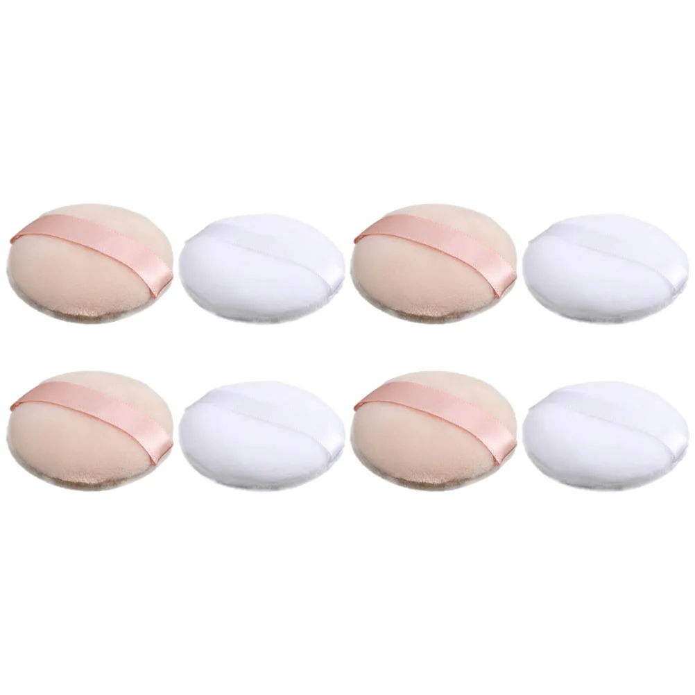 8 قطع من أدوات مكياج البودرة المنتفخة الناعمة والصديقة للبشرة، أداة توزيع البودرة السائبة للنساء، مستحضرات تجميل الوجه، خفيفة الوزن ومرنة